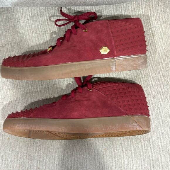 Nike Men's Lebron XIII Lifestyle 13 Red Leather Sneakers Size 12 - Picture 4 of 6